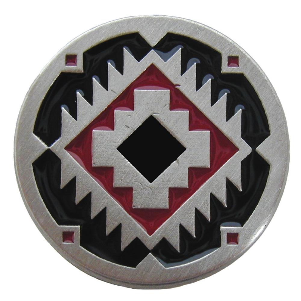 Notting Hill NHK-132-AP-A Southwest Treasure Knob Antique Pewter/Red